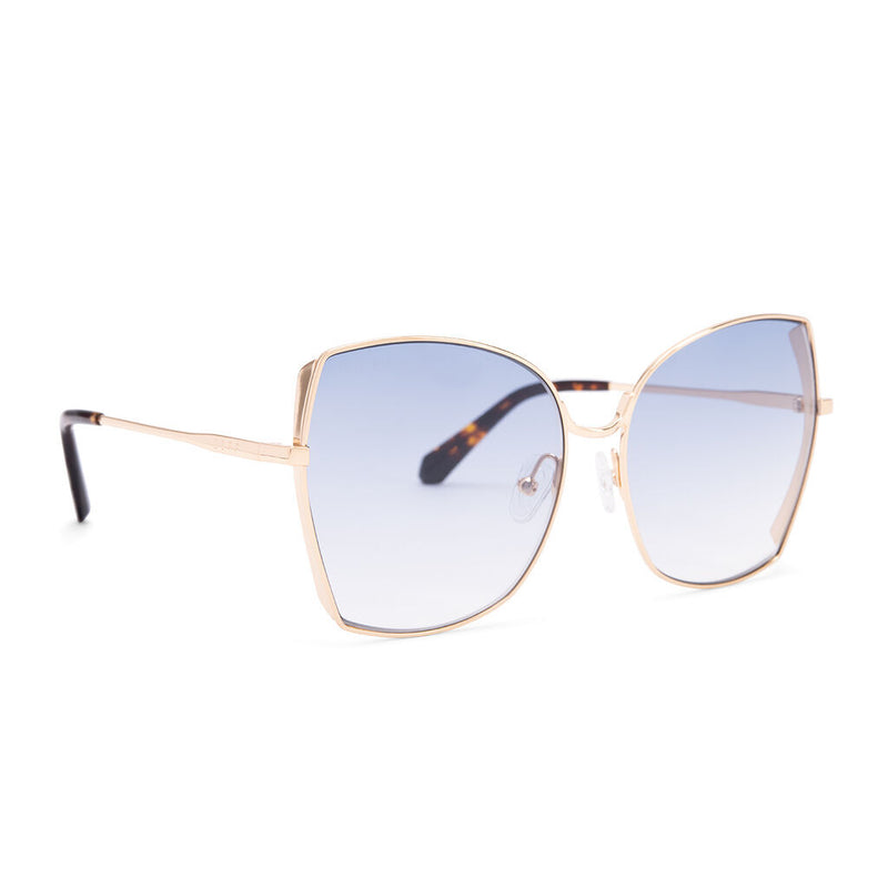 Diff Eyewear Donna Sunglasses | Gold + Blue Gradient