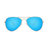 Diff Eyewear Cruz Sunglasses | Gold + Blue Mirror Lens
