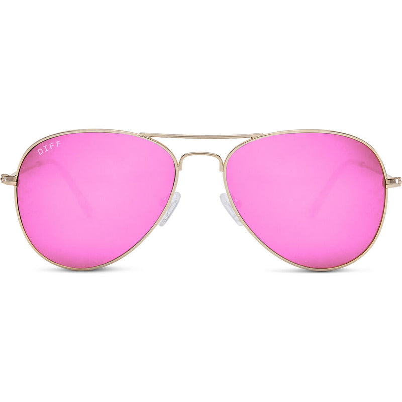 DIFF Eyewear Cruz Sunglasses | Gold + Pink Mirror