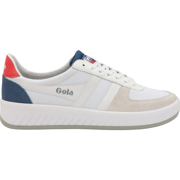 Gola Mens Grandslam Mesh Sneakers | White/Baltic/Red- CMA588-Size 13