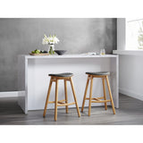 Skol 30" Bar Height Stool With Leather Seat - Caramelized (Set of 2)