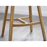 Skol 30" Bar Height Stool With Leather Seat - Caramelized (Set of 2)