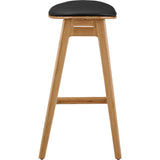 Skol 30" Bar Height Stool With Leather Seat - Caramelized (Set of 2)