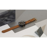 Analog Mason Genuine Black Marble Hex Watch | Tan Strap gt-bx