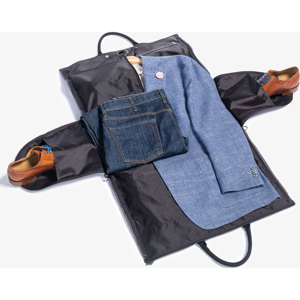 Hook & Albert Melange Fabric Garment Weekender | Gray GWBFBR-GRY-OS