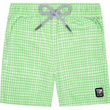 Tom & Teddy Boy's Gingham Swim Trunk | Green