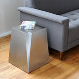 Gus* Modern Glacier End Table | Stainless Steel ECETGLAC-ss