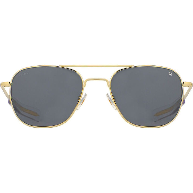 American Optical General Gold Sunglasses Standard w/tort tip 55-14-140mm |Polarized Nylon Grey