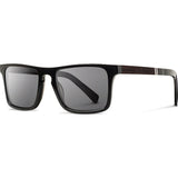 Shwood Govy 2 Acetate Sunglasses | Black & Ebony / Grey Polarized