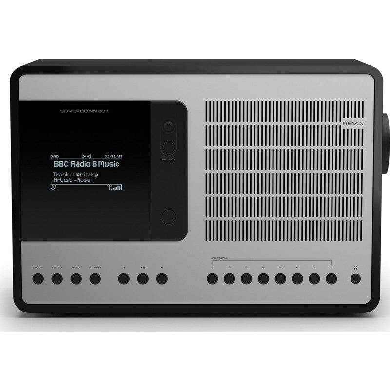REVO SuperConnect Bluetooth Digital Radio | Matte Black/Silver