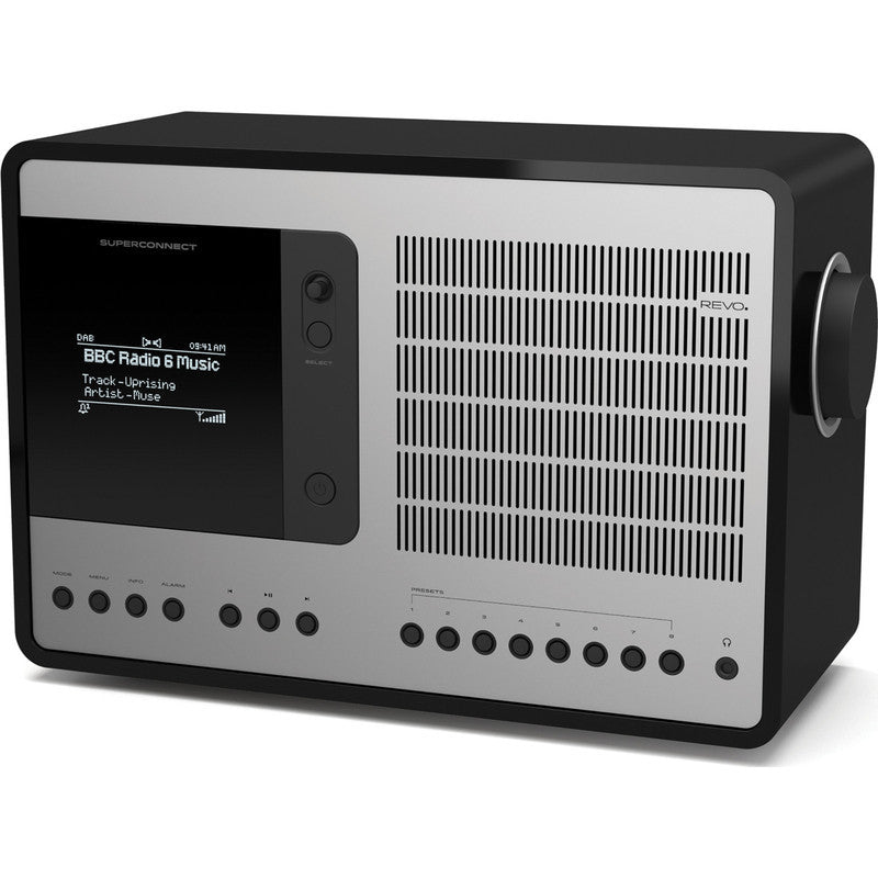 REVO SuperConnect Bluetooth Digital Radio | Matte Black/Silver
