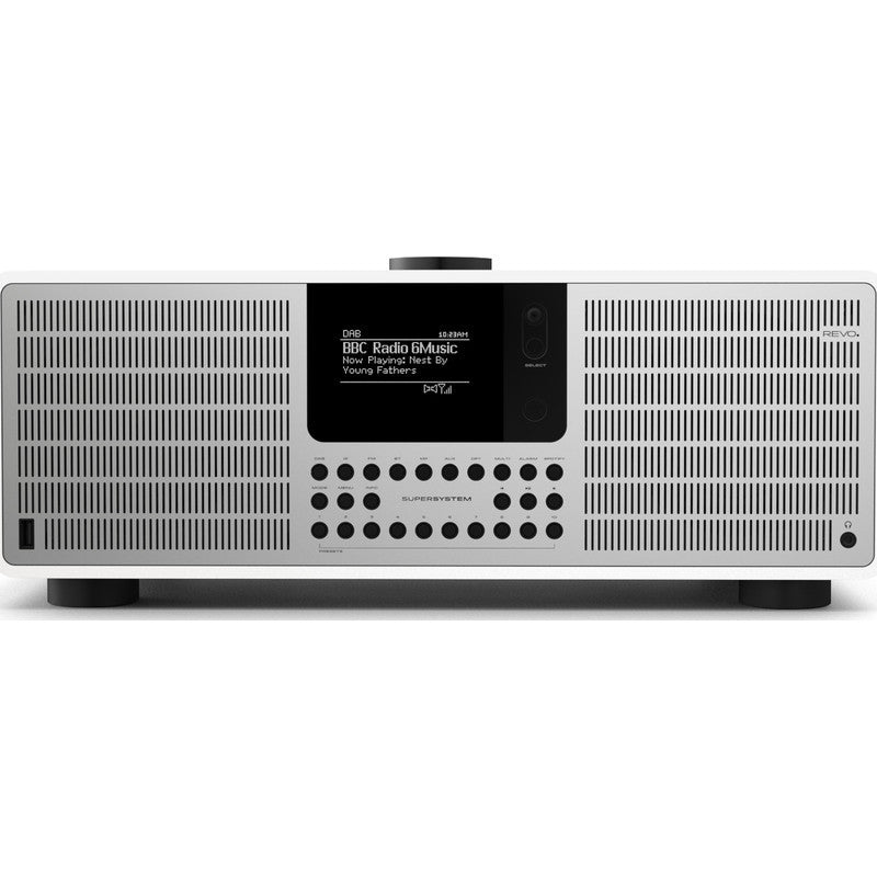 REVO SuperSystem Bluetooth Digital Radio | Matte White/Silver