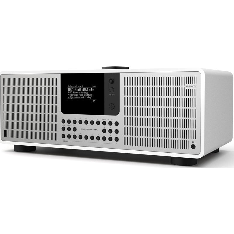 REVO SuperSystem Bluetooth Digital Radio | Matte White/Silver
