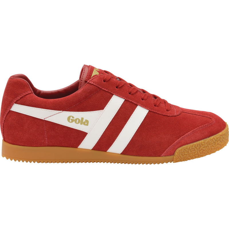 Gola Mens Harrier Leather Sneakers | White/Deep Red- CMA198-Size 13