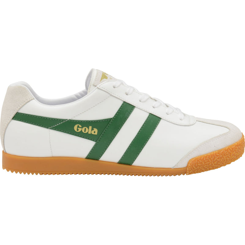 Gola Mens Harrier Leather Sneakers | White/Green- CMA198-Size 13
