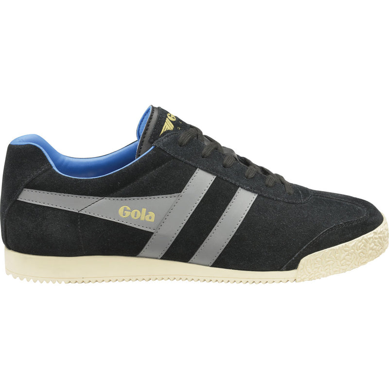 Gola Men's Harrier Suede Sneakers | Black/Grey/Blue