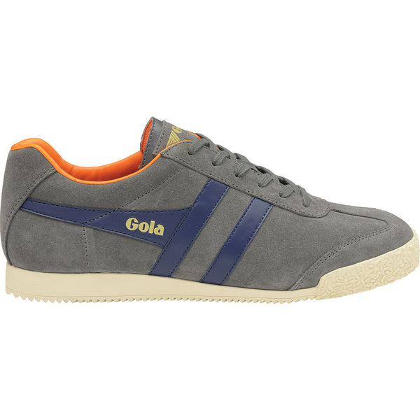 Gola Men's Harrier Suede Sneakers | Graphite/Navy/Orange