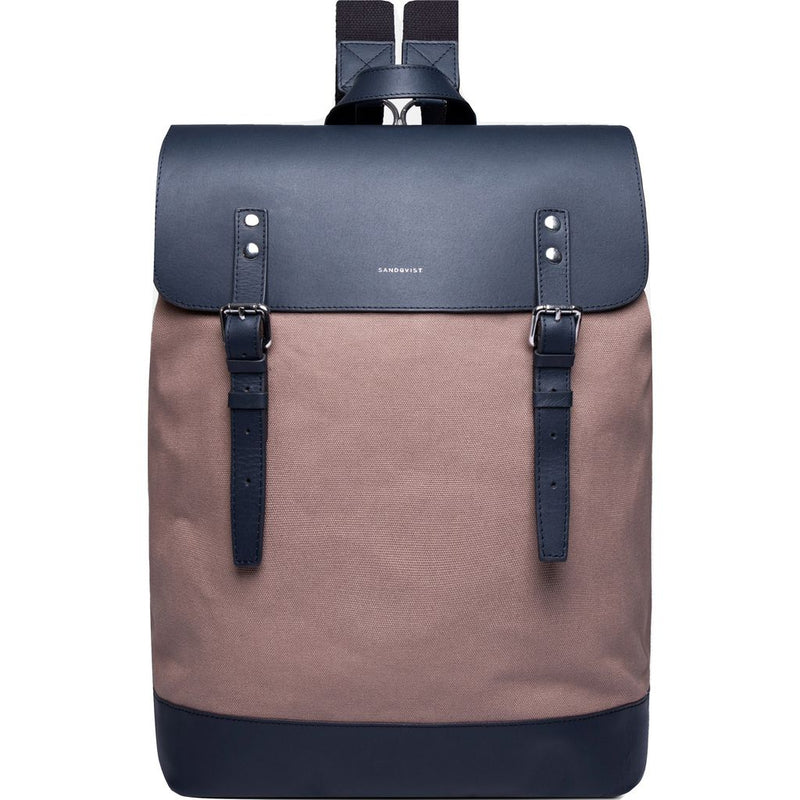 Sandqvist Hege Backpack - Earth Brown with Navy Leather SQA1227