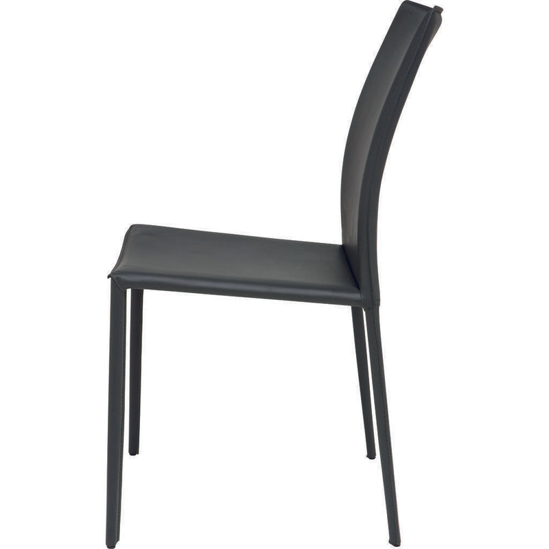 Nuevo Sienna Dining Chair | Dark Grey Leather