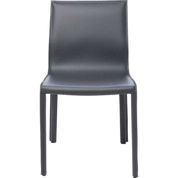 Nuevo Colter Dining Chair | Dark Grey Leather