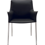 Nuevo Colter Dining Chair | Black Leather