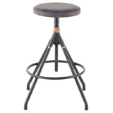 District Eight Akron Counter Stool - Storm Black