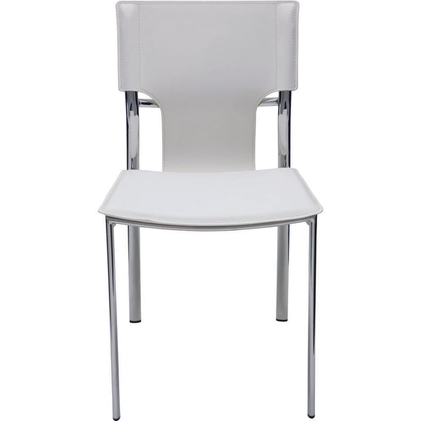 Nuevo Lisbon Dining Chair | White Leather