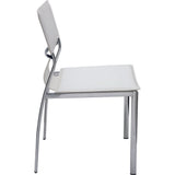 Nuevo Lisbon Dining Chair | White Leather