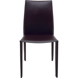 Nuevo Sienna Dining Chair | Brown Leather & Contrast Stitching