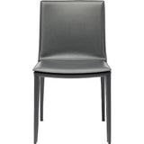 Nuevo Palma Dining Chair | Dark Grey Leather