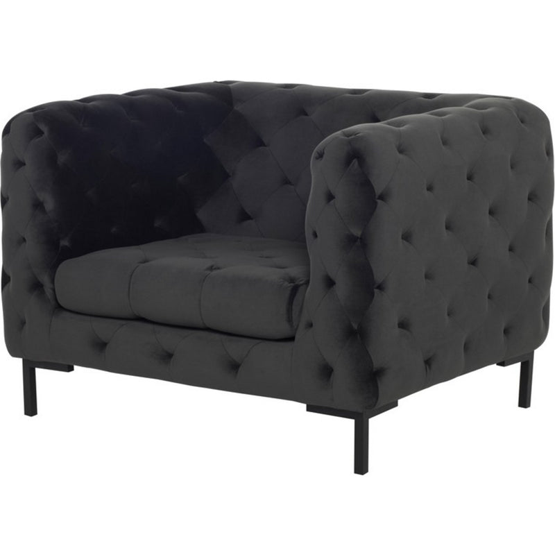 Nuevo Tufty Single Seat Sofa | Shadow Grey
