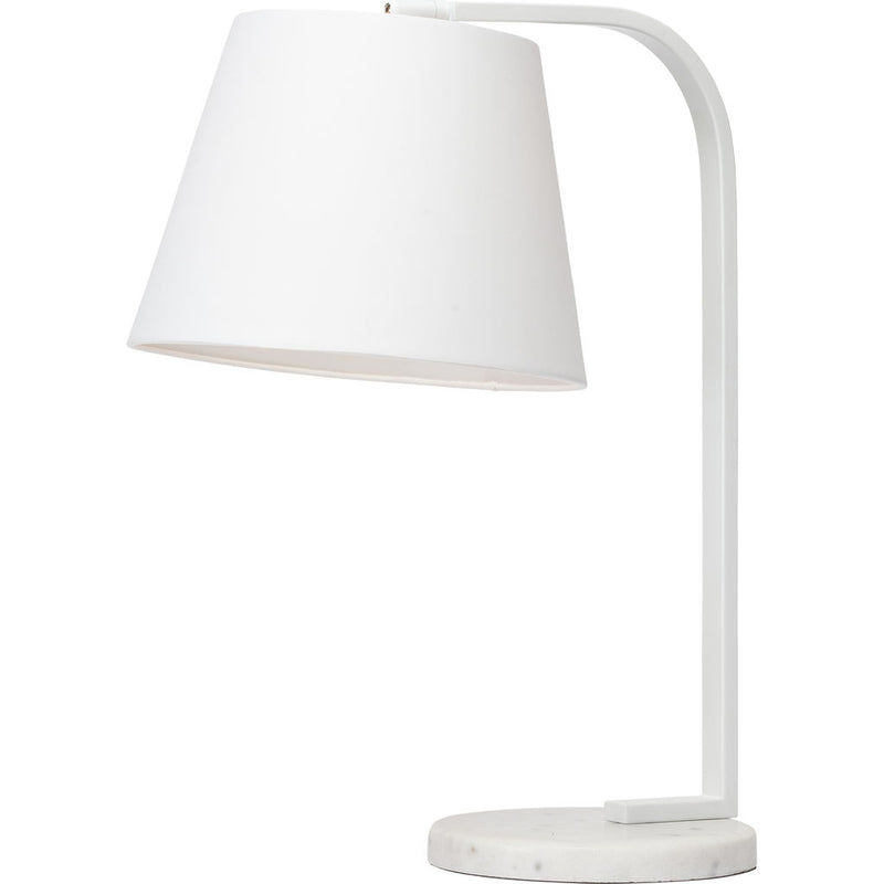 Nuevo Beton Lighting Desk Lamp | White Polycotton Fabric