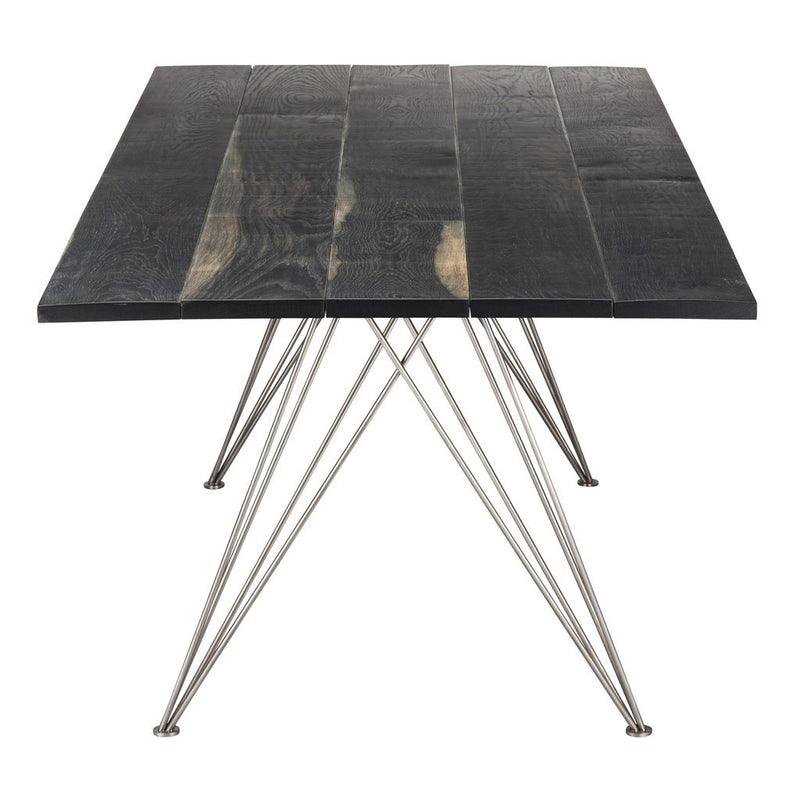 Nuevo Zola Dining Table | Ebonized Oak / Stainless Steel HGSR465