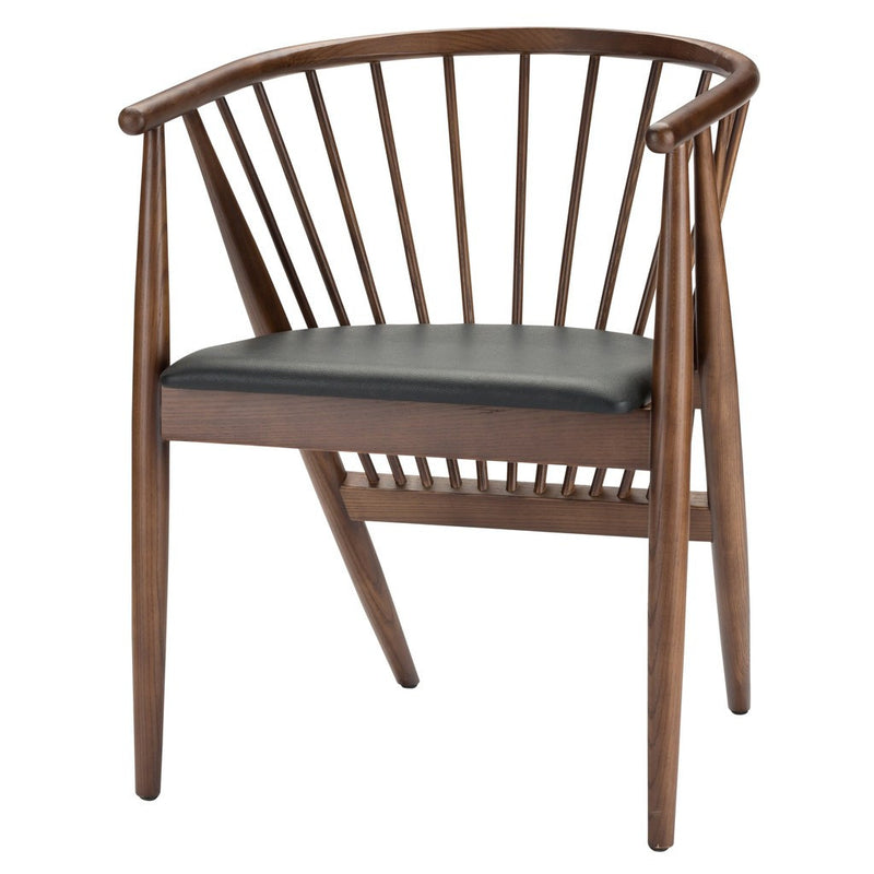 Nuevo Danson Sleigh Back | Ash Stained Walnut / Black HGYU103