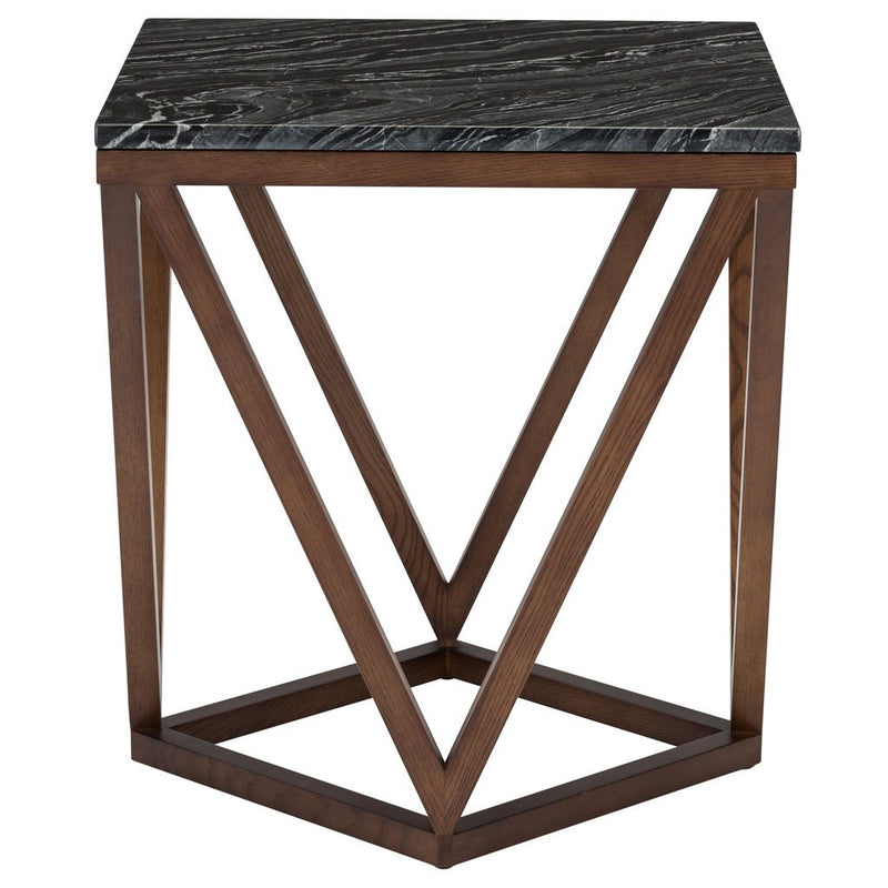 Nuevo Jasmine Side Table | Black Wood Vein Marble HGYU162