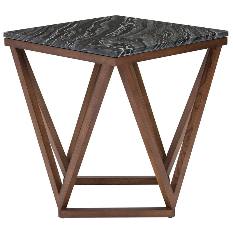 Nuevo Jasmine Side Table | Black Wood Vein Marble HGYU162
