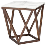 Nuevo Jasmine Side Table | White Marble HGYU163
