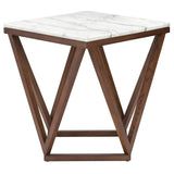 Nuevo Jasmine Side Table | White Marble HGYU163