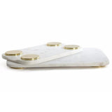 Hawkins New York Mara Marble Serving | White/Brass