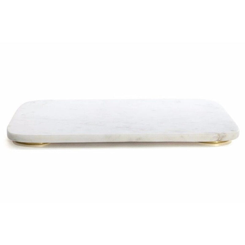 Hawkins New York Mara Marble Serving | White/Brass