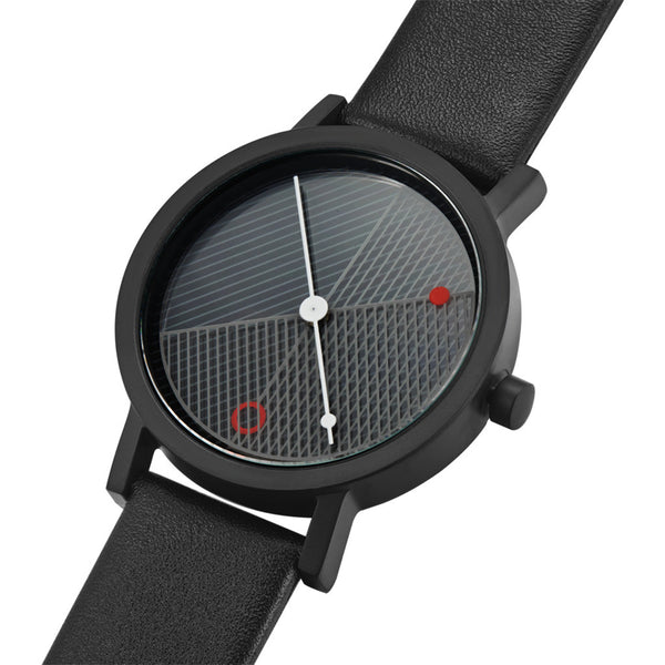 Projects Watches Hatch Steel Watch | Black/Leather