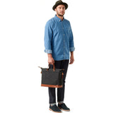 Tailfeather Hawk Owl Briefcase | Black/Tan CNV16005BT