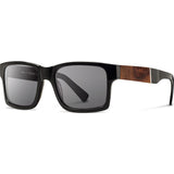 Shwood Haystack Acetate Sunglasses | Black & Elm Burl / Grey Polarized WAHBELGP