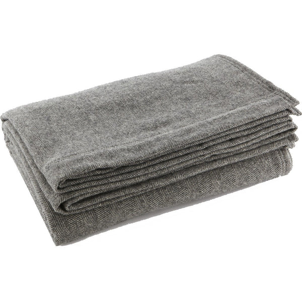 Faribault Herringbone Wool Blanket | Charcoal 10086 Twin/10079 Queen