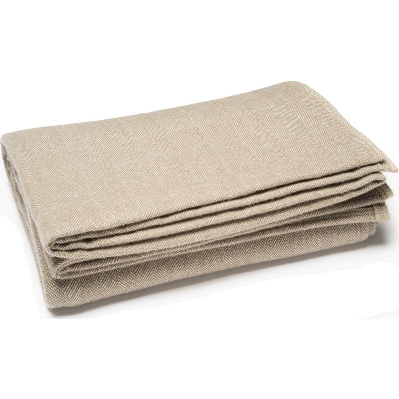 Faribault Herringbone Wool Blanket | Taupe 16514 Twin/16521 Queen