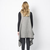 Faribault Women's Herringbone Wool Blanket Vest | Charcoal 14831 One Size