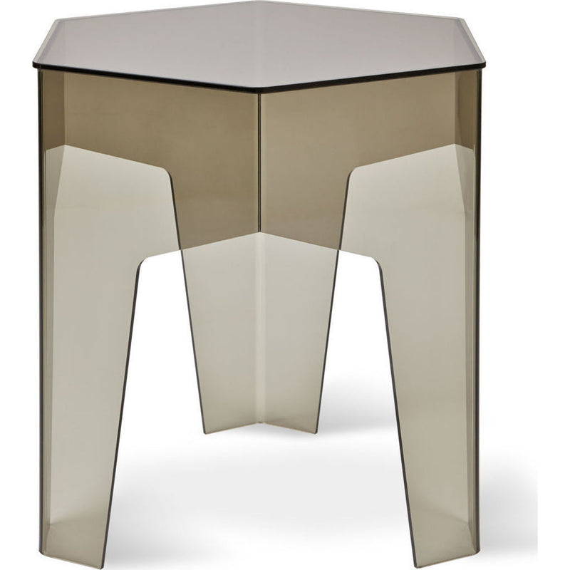 Gus* Modern Acrylic Hive End Table | Smoke ECETHIVE-smoacr