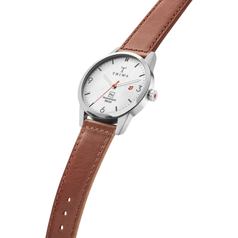 Triwa Hu 39L White Watch | Brown Hu39L-SC010212