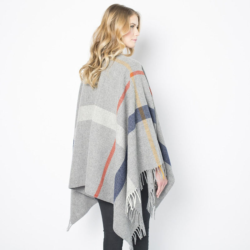 Faribault Huntley Wool Cape | Heather Gray 14862 One Size