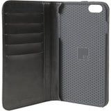 Hex Icon Wallet for iPhone 6 Plus | Black Pebbled Leather